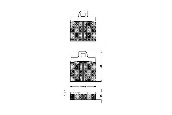 Imagine set placute frana,frana disc SPIDAN 30053