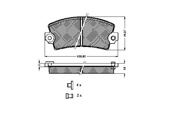 Imagine set placute frana,frana disc SPIDAN 30066