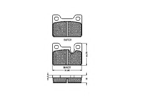 Imagine set placute frana,frana disc SPIDAN 30130