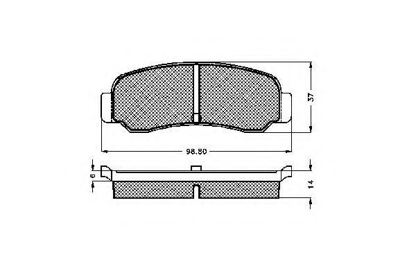 Imagine set placute frana,frana disc SPIDAN 30146