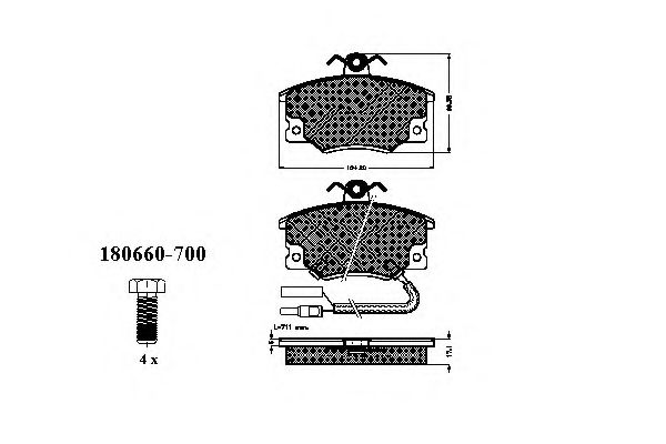 Imagine set placute frana,frana disc SPIDAN 30211