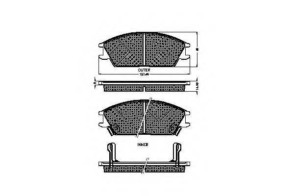 Imagine set placute frana,frana disc SPIDAN 30988