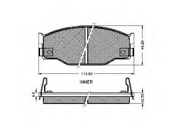 Imagine set placute frana,frana disc SPIDAN 31069