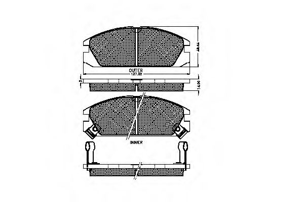 Imagine set placute frana,frana disc SPIDAN 31277