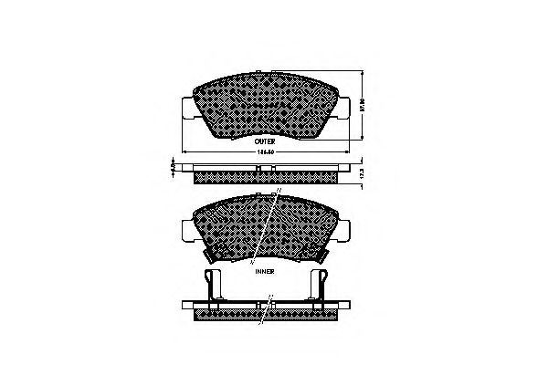 Imagine set placute frana,frana disc SPIDAN 31839