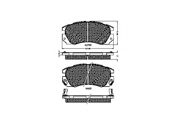 Imagine set placute frana,frana disc SPIDAN 31858