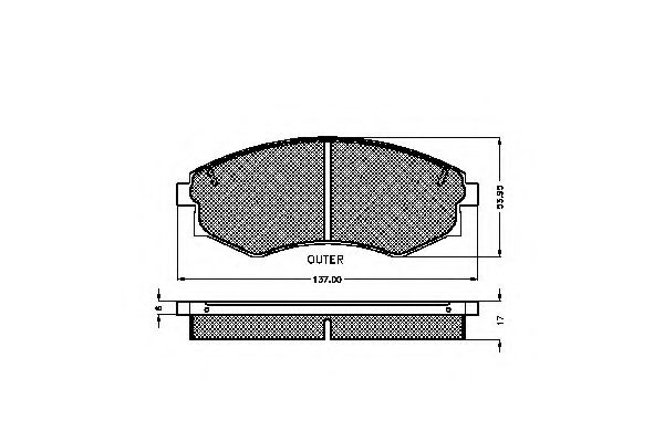 Imagine set placute frana,frana disc SPIDAN 32069