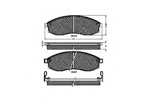 Imagine set placute frana,frana disc SPIDAN 32181