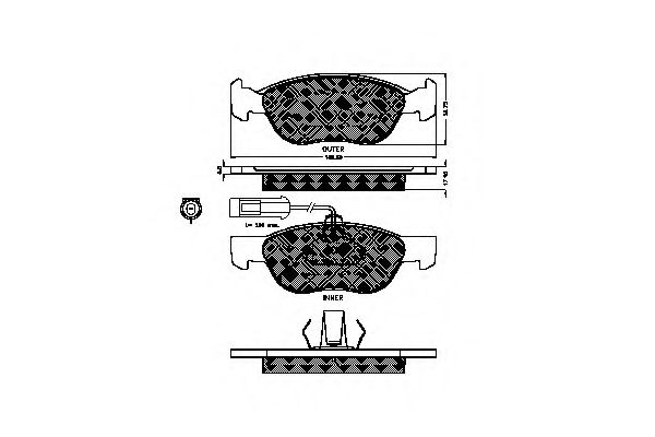 Imagine set placute frana,frana disc SPIDAN 32215