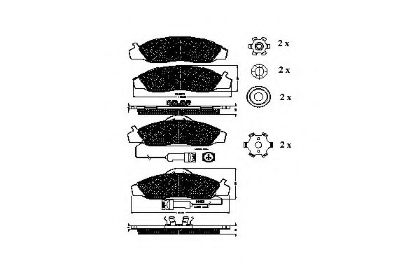 Imagine set placute frana,frana disc SPIDAN 32277