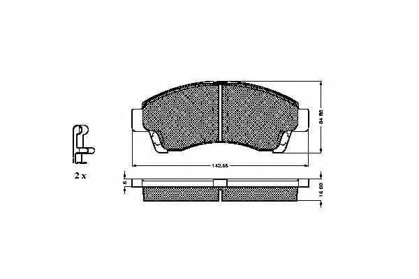 Imagine set placute frana,frana disc SPIDAN 32307