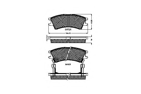 Imagine set placute frana,frana disc SPIDAN 32320