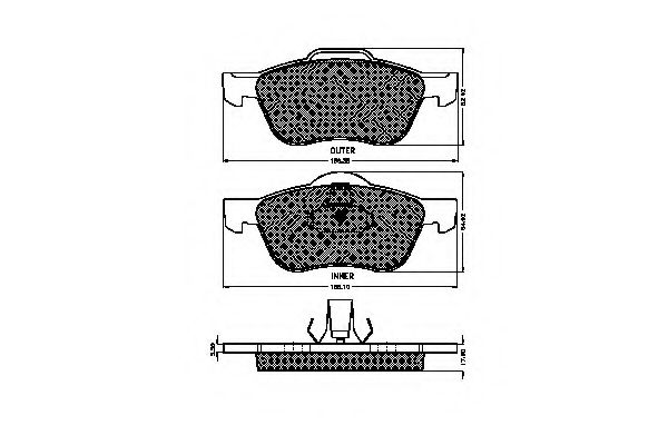 Imagine set placute frana,frana disc SPIDAN 32451