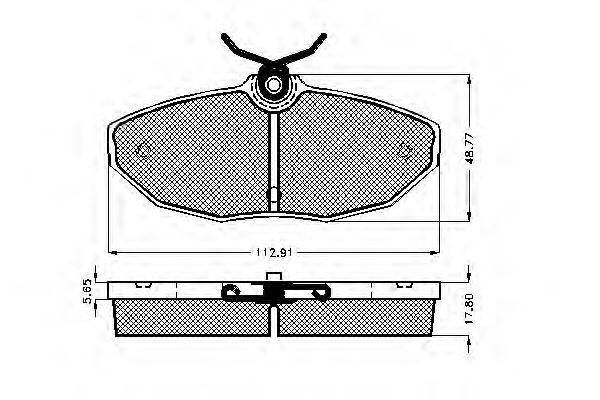 Imagine set placute frana,frana disc SPIDAN 32464