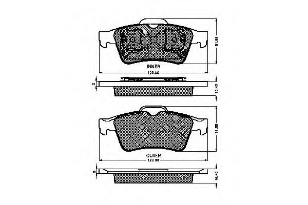 Imagine set placute frana,frana disc SPIDAN 32467