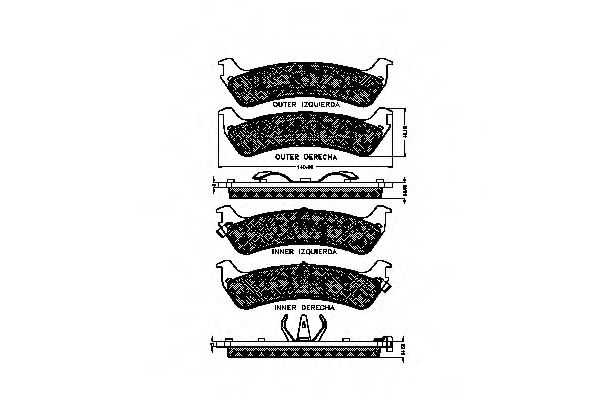 Imagine set placute frana,frana disc SPIDAN 32630