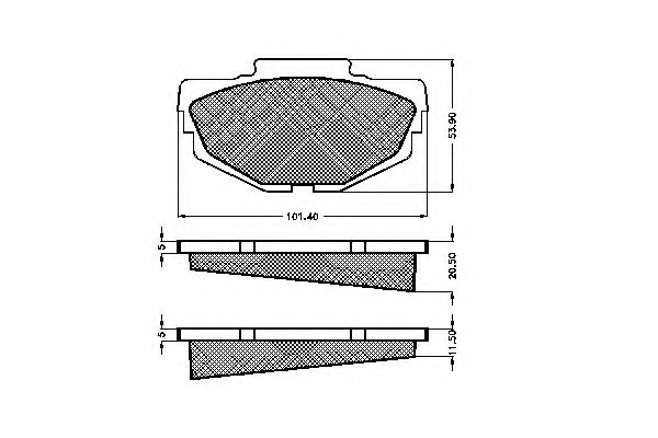 Imagine set placute frana,frana disc SPIDAN 32651