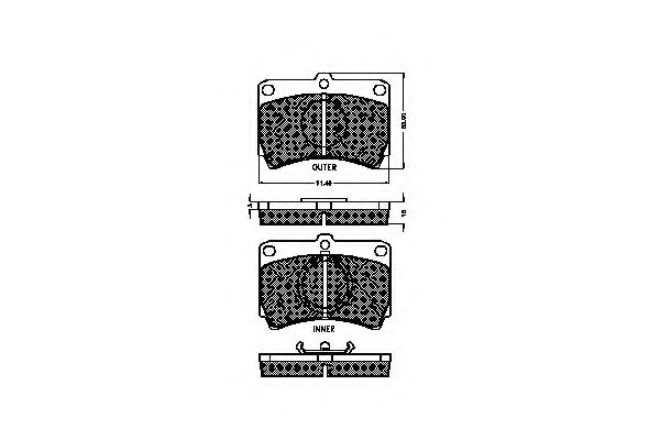 Imagine set placute frana,frana disc SPIDAN 32666