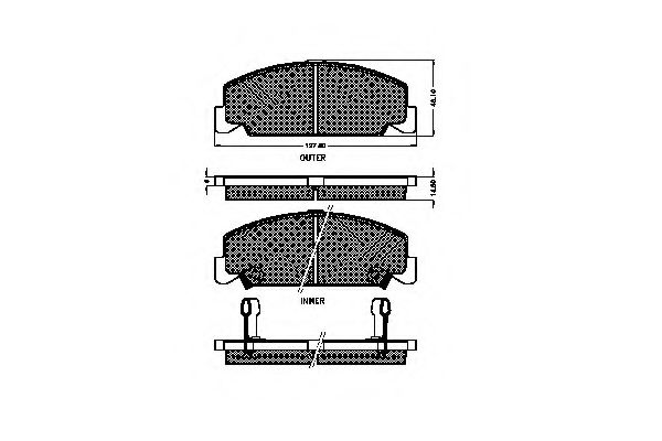 Imagine set placute frana,frana disc SPIDAN 32685