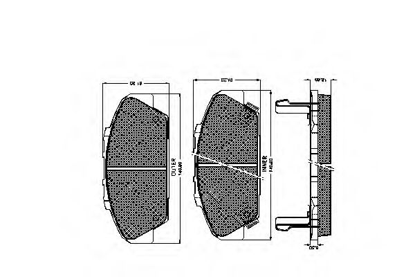 Imagine set placute frana,frana disc SPIDAN 32694