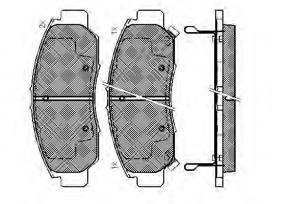 Imagine set placute frana,frana disc SPIDAN 32734