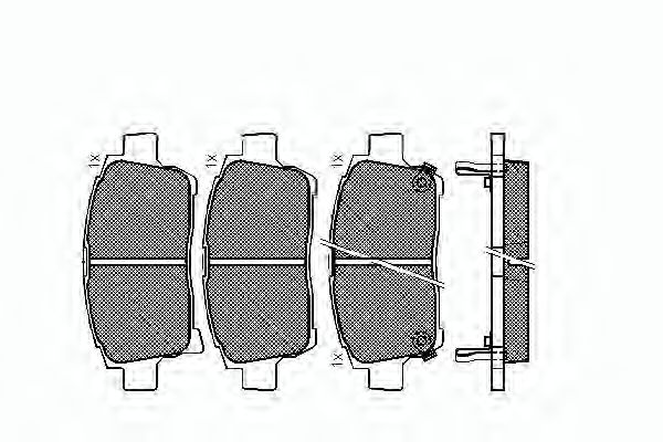 Imagine set placute frana,frana disc SPIDAN 32845