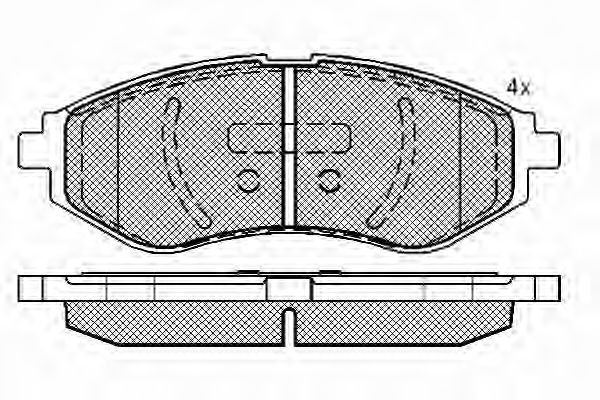 Imagine set placute frana,frana disc SPIDAN 32856