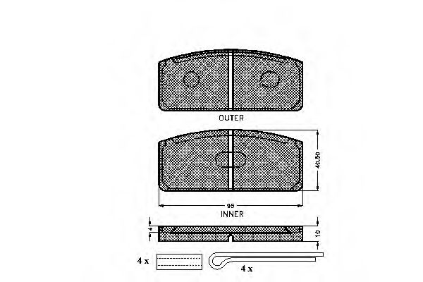 Imagine set placute frana,frana disc SPIDAN 32876