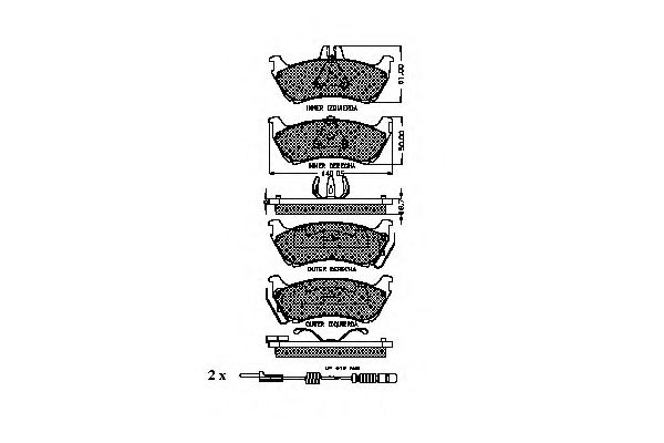 Imagine set placute frana,frana disc SPIDAN 32881