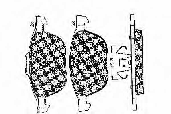 Imagine set placute frana,frana disc SPIDAN 32914