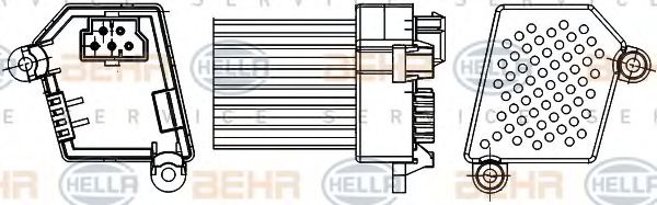 Reglaj, suflanta de interior HELLA 5HL 351 311-521