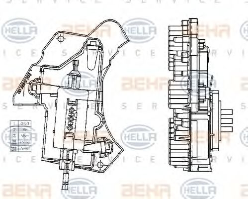 Reglaj, suflanta de interior HELLA 5HL 351 321-011