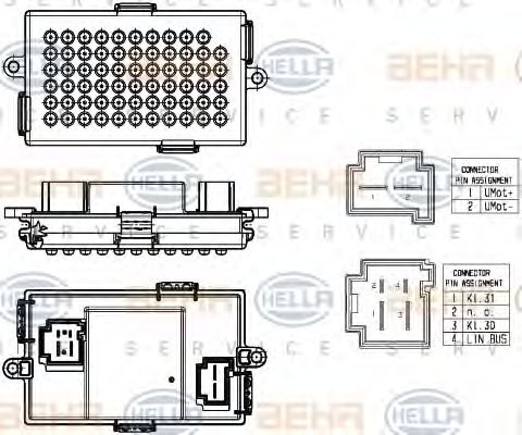 Reglaj, suflanta de interior HELLA 5HL 351 321-531
