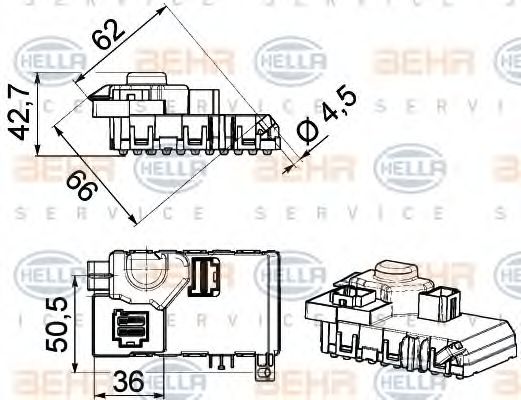 Reglaj, suflanta de interior HELLA 5HL 351 321-611