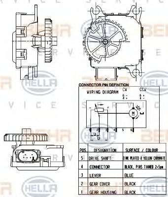 Imagine Element de reglare, clapeta carburator HELLA 6NW 351 344-001