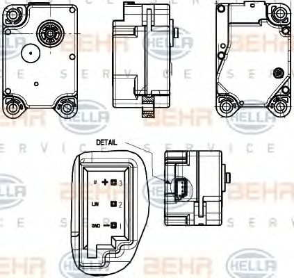 Imagine Element de reglare, clapeta carburator HELLA 6NW 351 344-011