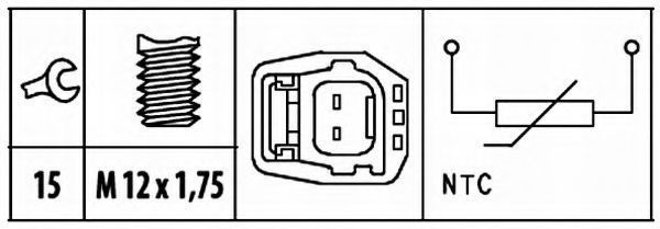 Imagine senzor,temperatura lichid de racire HELLA 6PT 009 309-451