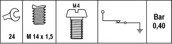 Imagine Senzor presiune ulei HELLA 6ZF 007 395-001