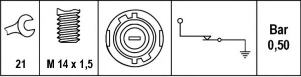 Imagine Senzor presiune ulei HELLA 6ZL 003 259-741