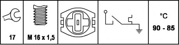 Imagine Comutator temperatura, ventilator radiator HELLA 6ZT 007 806-011