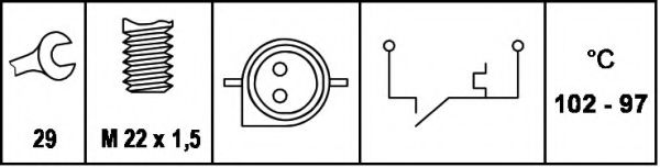 Imagine Comutator temperatura, ventilator radiator HELLA 6ZT 007 808-021