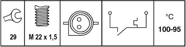 Imagine Comutator temperatura, ventilator radiator HELLA 6ZT 007 835-131