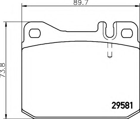 Imagine set placute frana,frana disc HELLA 8DB 355 005-461