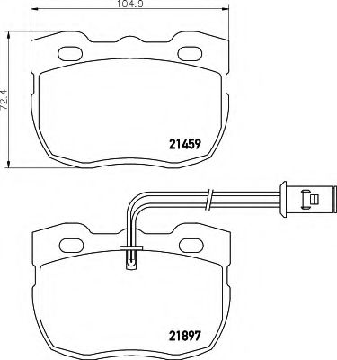 Imagine set placute frana,frana disc HELLA 8DB 355 005-841