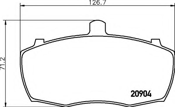 Imagine set placute frana,frana disc HELLA 8DB 355 005-851