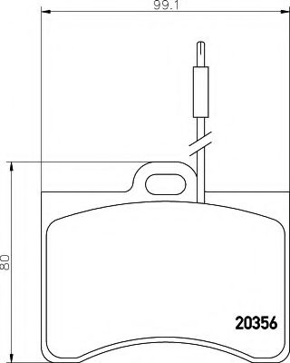 Imagine set placute frana,frana disc HELLA 8DB 355 005-911