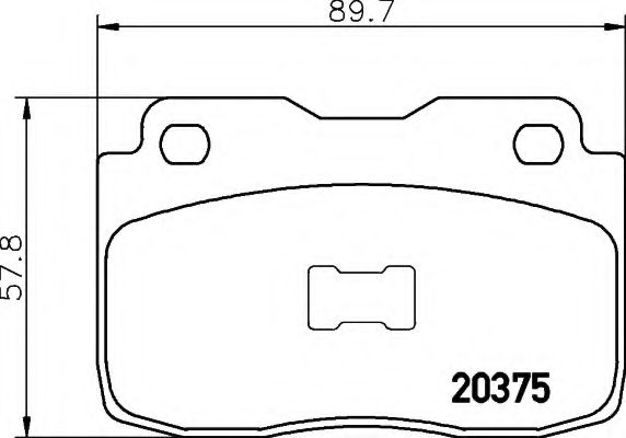 Imagine set placute frana,frana disc HELLA 8DB 355 006-051