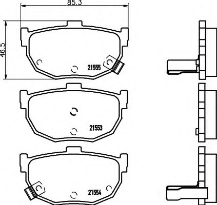 Imagine set placute frana,frana disc HELLA 8DB 355 006-411