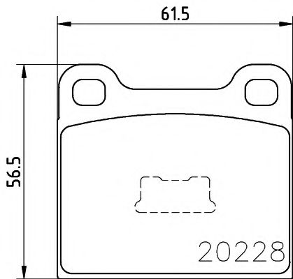 Imagine set placute frana,frana disc HELLA 8DB 355 006-531