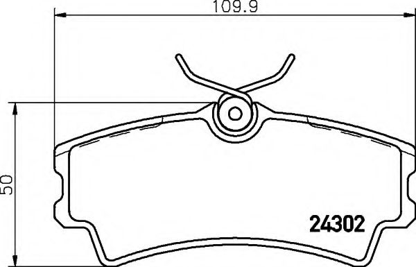 Imagine set placute frana,frana disc HELLA 8DB 355 006-821